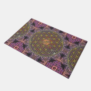 Flower Of Life - knitting seamless pattern V Doormat