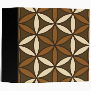 Flower of Life Large Ptn Browns & Cream Binder