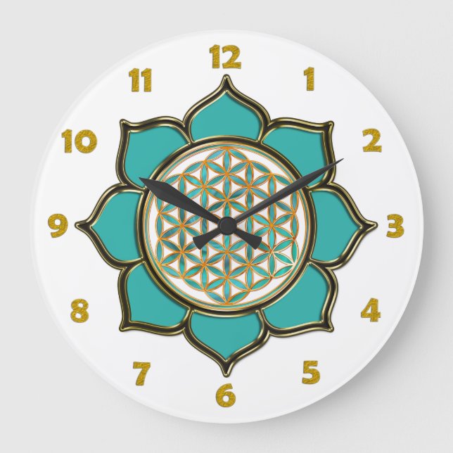 FLOWER OF LIFE - lotus + clock face numbers (Front)