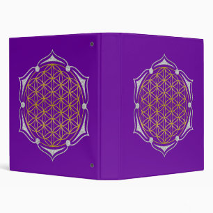 Flower Of Life - Lotus gold silver Binder