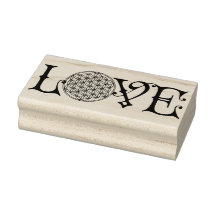 Flower Of Life - LOVE lettering tattoo black