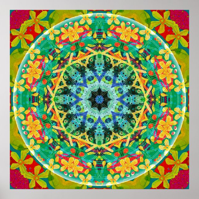 Flower of Life Mandala 10 Poster (Front)