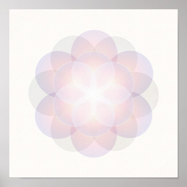 Flower of Life Mandala Art Meditation Poster (Front)