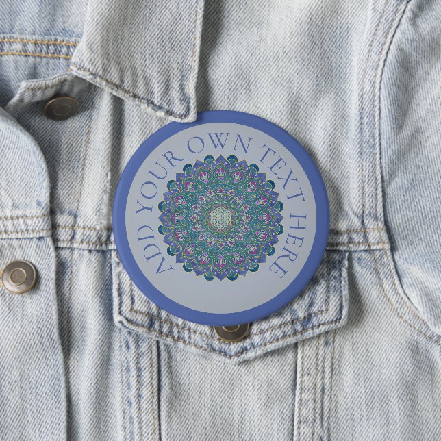 Flower Of Life - Mandala India Style 1 4 Inch Round Button (In Situ)