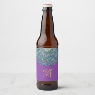 Flower Of Life - Mandala India Style 1 Beer Bottle Label