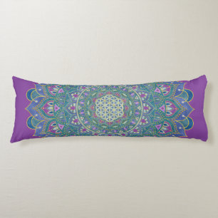 Flower Of Life - Mandala India Style 1 Body Pillow