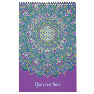 Flower Of Life - Mandala India Style 1 Calendar