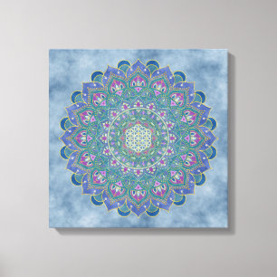 Flower Of Life - Mandala India Style 1 Canvas Print