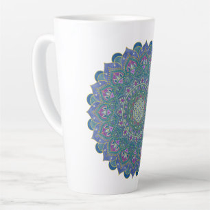 Flower Of Life - Mandala India Style 1 Latte Mug