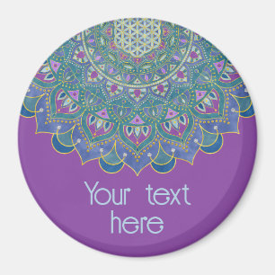 Flower Of Life - Mandala India Style 1 Magnet