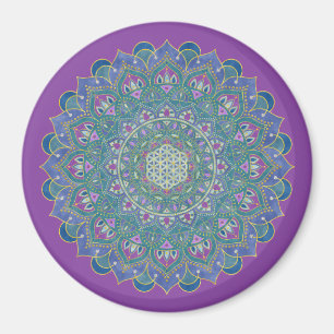 Flower Of Life - Mandala India Style 1 Magnet