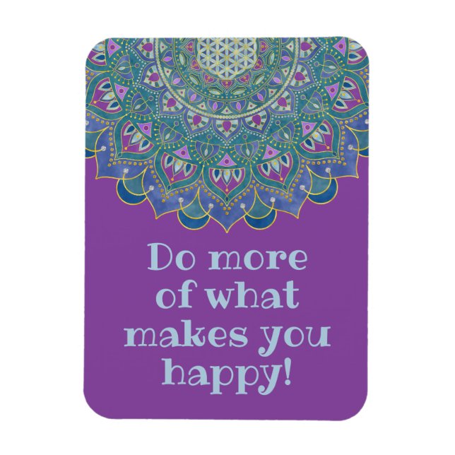 Flower Of Life - Mandala India Style 1 Magnet (Vertical)