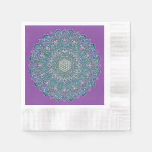 Flower Of Life - Mandala India Style 1 Napkin