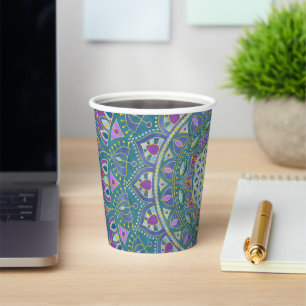 Flower Of Life - Mandala India Style 1 Paper Cups