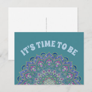 Flower Of Life - Mandala India Style 1 Postcard