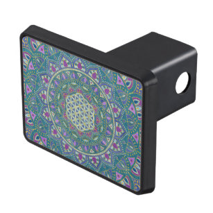 Flower Of Life - Mandala India Style 1 Trailer Hitch Cover