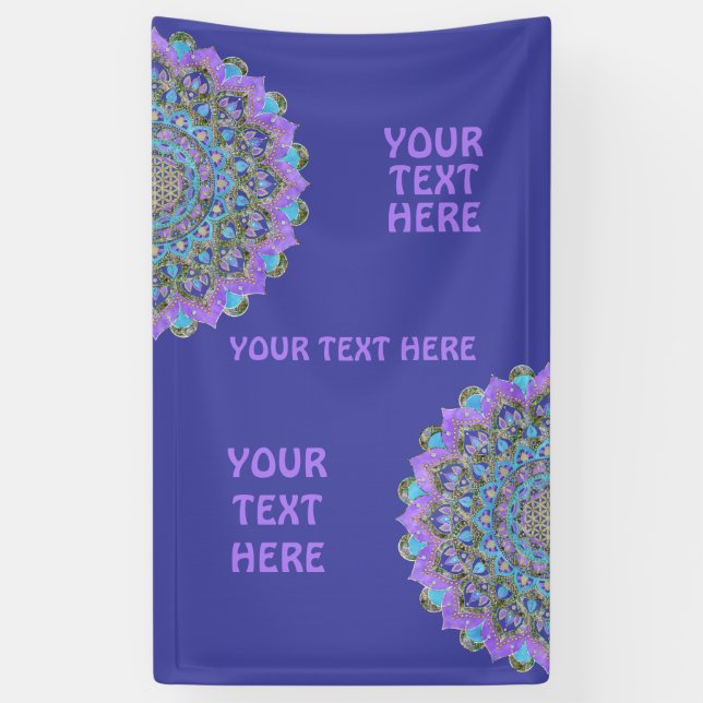Flower Of Life - Mandala India Style 2 Banner (Vertical)