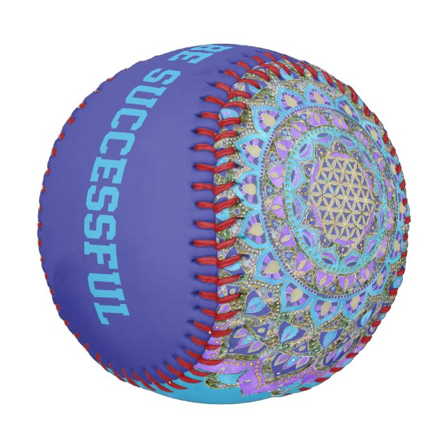 Flower Of Life - Mandala India Style 2 Baseball (Angled)