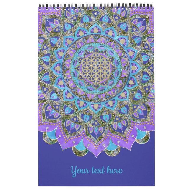 Flower Of Life - Mandala India Style 2 Calendar (Cover)
