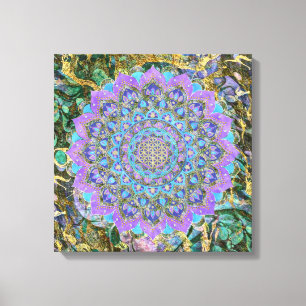 Flower Of Life - Mandala India Style 2 Canvas Print