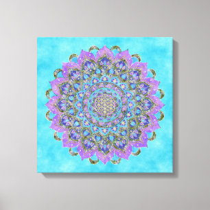 Flower Of Life - Mandala India Style 2 Canvas Print