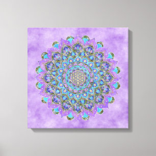 Flower Of Life - Mandala India Style 2 Canvas Print