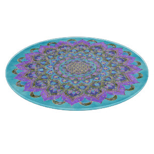Flower Of Life - Mandala India Style 2 Cutting Board