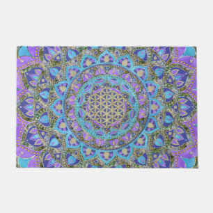 Flower Of Life - Mandala India Style 2 Doormat