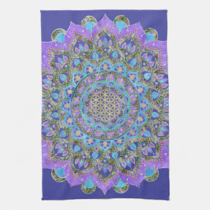 Flower Of Life - Mandala India Style 2 Kitchen Towel