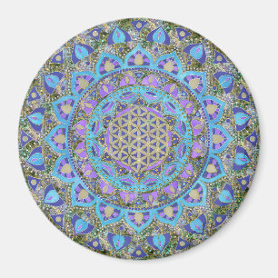 Flower Of Life - Mandala India Style 2 Magnet