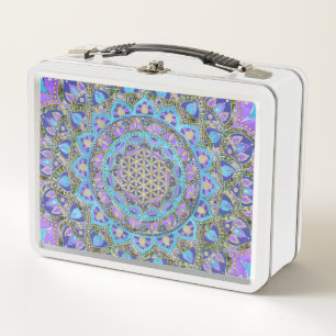 Flower Of Life - Mandala India Style 2 Metal Lunch Box