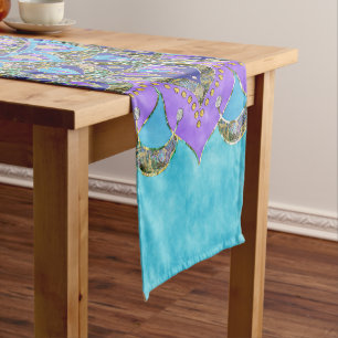 Flower Of Life - Mandala India Style 2 Short Table Runner