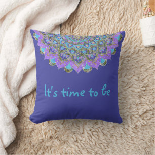 Flower Of Life - Mandala India Style 2 Throw Pillow