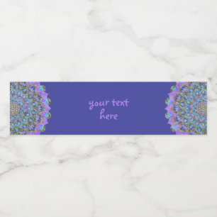 Flower Of Life - Mandala India Style 2 Water Bottle Label