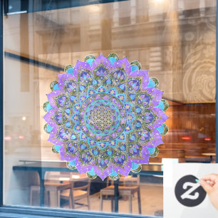 Flower Of Life - Mandala India Style 2 Window Cling
