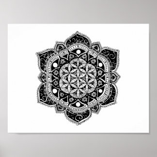 Flower of life Mandala Poster
