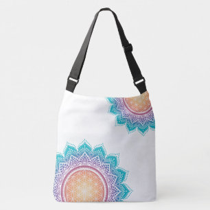 Flower of life Mandala sun Crossbody Bag