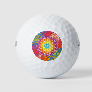 Flower of life mandala zen golf balls
