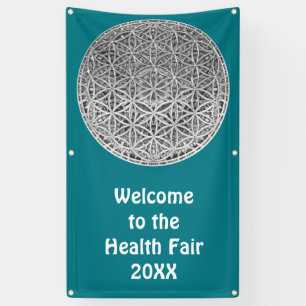 FLOWER OF LIFE - Medal Silver Banner