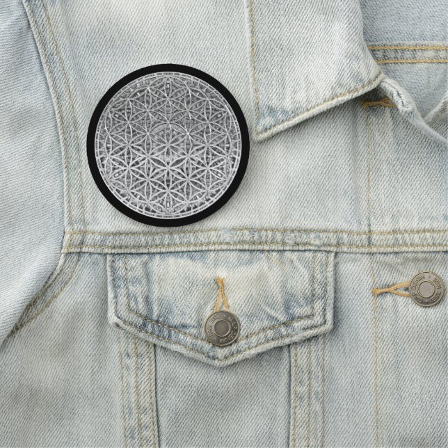 FLOWER OF LIFE - Medal Silver Name Tag (In Situ)