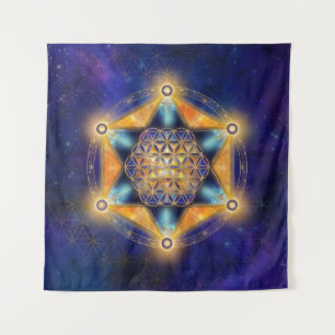 Flower of life Merkaba Star - Sacred Geometry Tapestry