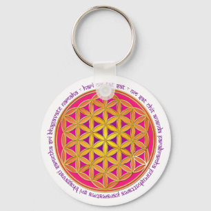 Flower Of Life / Moola Mantra Keychain