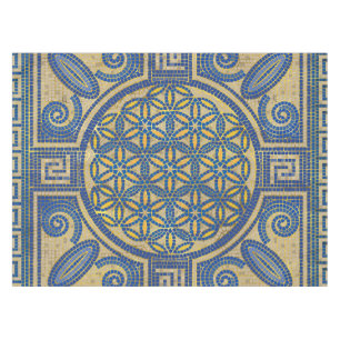 Flower of Life Mosaic Tile Ornament N1 Tablecloth