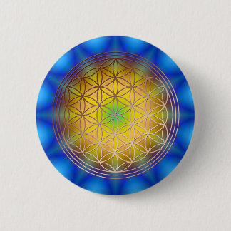 Flower of Life Motive 10 2 Inch Round Button