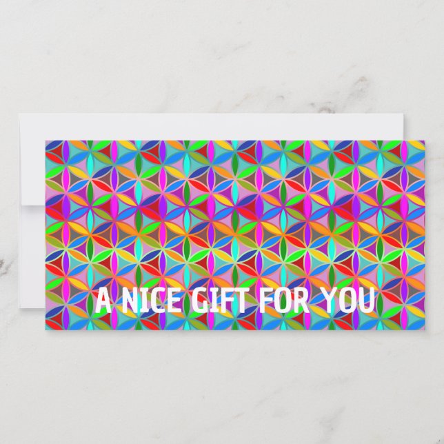 FLOWER OF LIFE - multi coloured gradients pattern (Front)