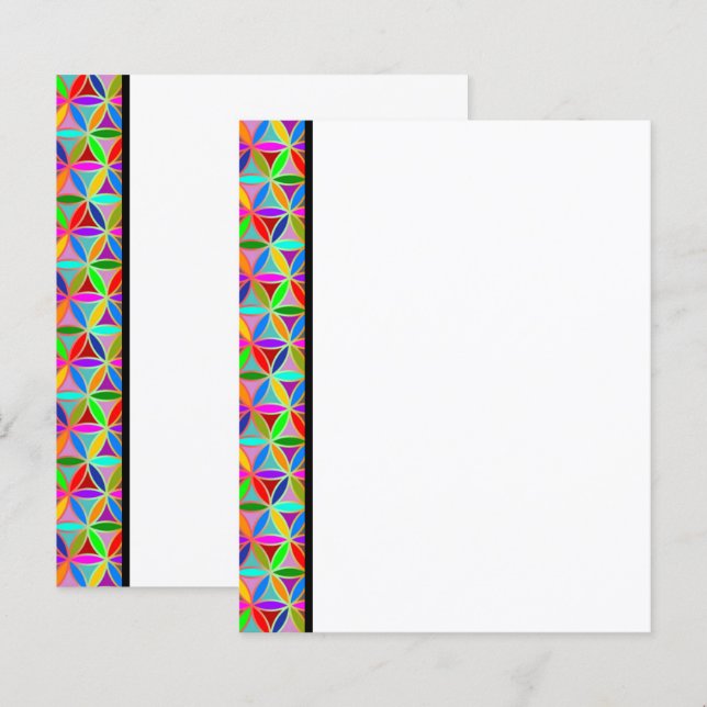 FLOWER OF LIFE - multi coloured gradients pattern (Front/Back)
