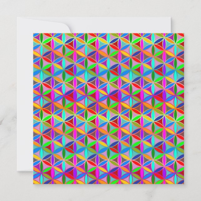 FLOWER OF LIFE - multi coloured gradients pattern (Front)