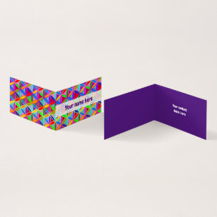 FLOWER OF LIFE - multi coloured gradients pattern Business Card