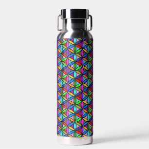 FLOWER OF LIFE - multi coloured gradients pattern  Water Bottle