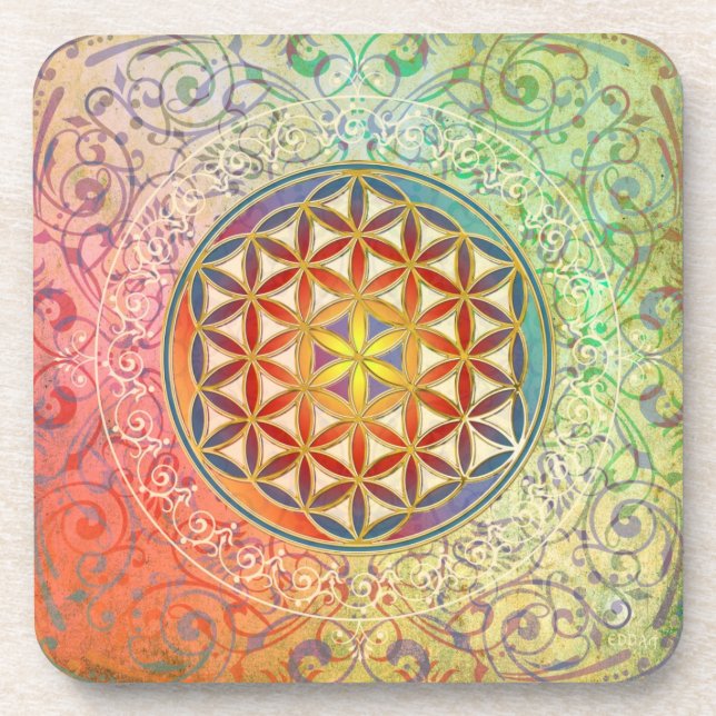 Flower of Life - Ornament I Coaster (Front)
